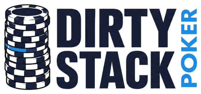 DirtyStack Poker primary lockup on white