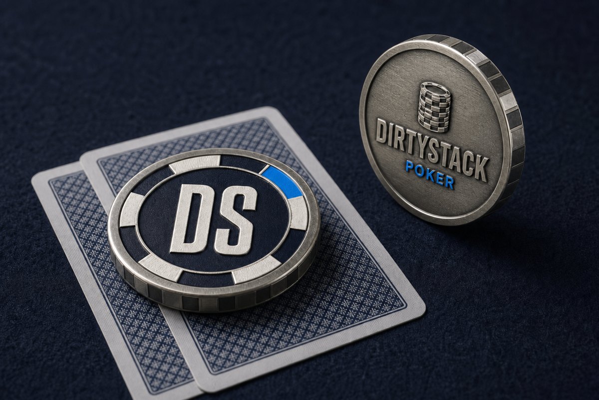 Metal card guard on poker felt